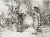 Diane Victor, Burning Day, lithograph on paper