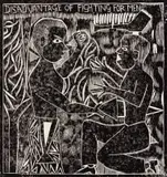 John Muafangejo, Disadvantage of Fighting for Men, woodcut on paper