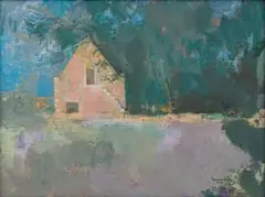 Jean Welz, Kleinplasie, Merindol, oil on canvas