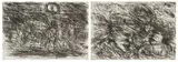 David Koloane, In Your Face; Moonlight with Dogs, two, etching on paper