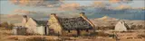 Landscape with Dwelling and Figures by Otto Klar, oil on board, sold Jun 2023