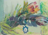 Alice Tennant, Proteas, mixed media on paper