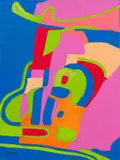 Trevor Coleman, Blue Curve, oil on canvas