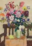 Still Life with Flowers by Gregoire Boonzaier, oil on canvas laid down on board, offered Jun 2023