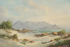 Table Mountain by Gabriel de Jongh, oil on canvas, sold Jun 2023