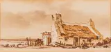 Otto Klar, Cottage, chalk pastel on paper