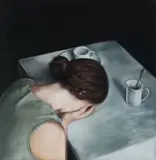 Hanneke Benadé, Head In Hands, pastel on paper