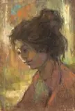 Alexander Rose-Innes, Portrait of a Woman, oil pastel on paper