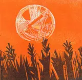 Peter Clarke, The Song of The Cicadas, colour linocut on paper