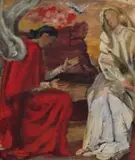 Maud Sumner, The Communication, oil on artist's board