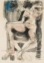 Harold Rubin, Nude, pastel on paper