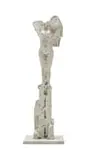 Dylan Lewis, Trans-Figure XXI Maquette, bronze with white overpainting
