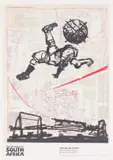 Bicycle Kick, poster by William Kentridge, inkjet lithograph on paper, sold Jun 2023