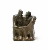 Percy Konqobe, The Couple, bronze with a brown patina