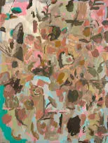 Jeanne Hoffman, A Landscape Up Close, acrylic on Italian cotton