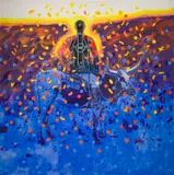 Helmut Starcke, Caprivi On My Mind #0, acrylic on canvas