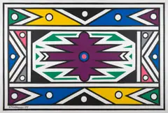 Esther Mahlangu, Untitled, acrylic on canvas
