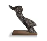 Dylan Lewis, Leopard Fragment II (S181), bronze with a brown patina on a metal base