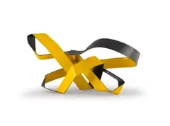 Kyle Morland, Blued VI Signified, 2013, black passivated mild steel and enamel