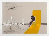 Robert Hodgins, Chairs, colour lithograph on paper