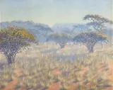 Carl Ossmann, Waterberg, Namibia, oil on canvas