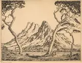 Jacobus Hendrik Pierneef, Okahandja, etching on paper