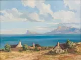 Coastal Road, False Bay by Otto Klar, oil on board, offered May 2023