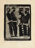 John Muafangejo, Old Fashion, linocut on paper