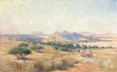 Axel Eriksson, Gemsbok, Omaruru District, Namibia, oil on canvas