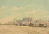 Spitzkoppe - Südwest Afrika by Otto Klar, oil on artist's board, sold May 2023