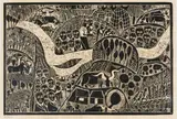 John Muafangejo, Zulu Land, linocut on paper