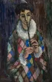 Clown Playing the Flute by Hennie Niemann Snr, oil on board, offered May 2023