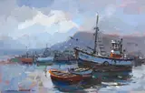 Wessel Marais, Boats in a Harbour