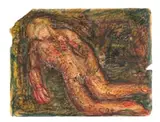 Alexis Preller, Reclining Figure, mixed media on paper