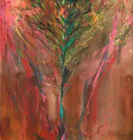 Nel Erasmus, Human Vase (Winter), oil on canvas