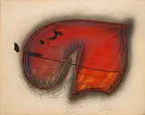 Christo Coetzee, Abstract Form, oil and mixed media on paper