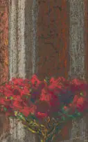 Clément Sénèque, Flowers, chalk pastel on paper