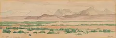 Jacobus Hendrik Pierneef, Graaff Reinet Kamdabo, watercolour and pencil on card