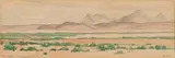 Graaff Reinet Kamdabo by Jacobus Hendrik Pierneef, watercolour and pencil on card, sold Apr 2023