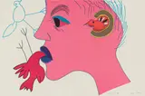 Moving Birds by Walter Battiss, colour screenprint on paper, offered Apr 2023