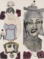 Steven Cohen, Self Portrait, hand-coloured silkscreen on canvas