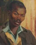Emily Isabel Fern, Portrait of a Man with a Mustache, oil on canvas laid down on board
