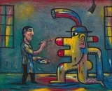 Norman Catherine, Painting My Fantasy, oil on canvas
