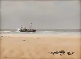 Keith Alexander, Beached Boat, oil on canvas