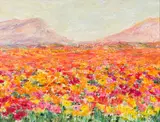 Alice Elahi, Namaqualand Landscape, mixed media on paper
