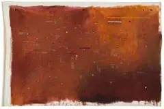 Samson Mnisi, Abstract Composition in Brown, acrylic on canvas