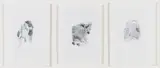 Jacques James, Erotic Scenes I, three, oil and pencil on paper