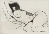 Douglas Portway, Nude, etching on paper