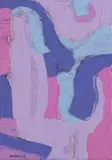 Trevor Coleman, Pink and Purple Abstract, acrylic on canvas