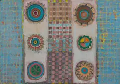 Raja Oshi, Light Blue, acrylic on canvas